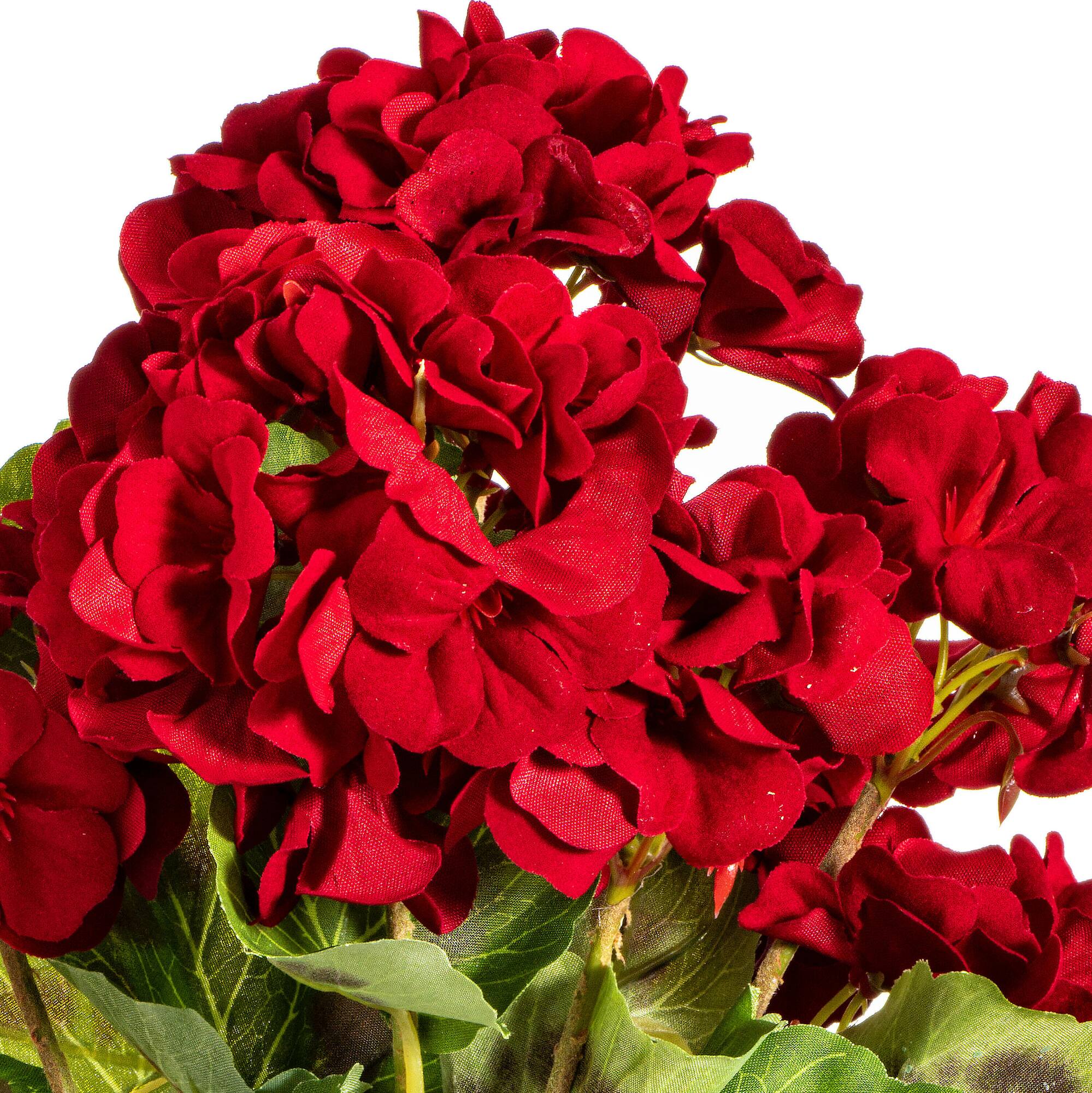 18" Artificial Red Geranium Bush, 4ct.
